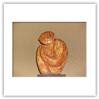 Uomo primitivo (1985) cotto cm 18 x 25 Carmine Mastronicola, www.carminemastronicola.com